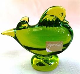 Baccarat Small green bird