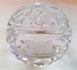 Closeup of Waterford crystal 2004 NCAA orb