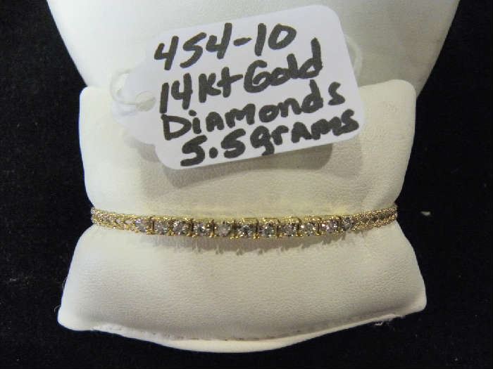 14kt Gold & diamond Bracelet