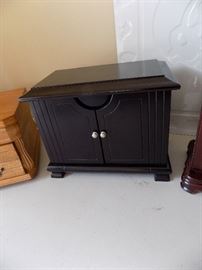 Wood Black Chest with Dividers