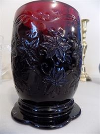Large Ruby Red Vases