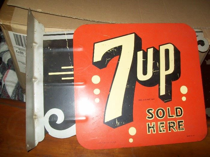 great old wall 7-Up sign Stout Sign Co