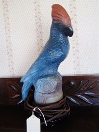 ANTIQUE ART DECO PARROT LAMP