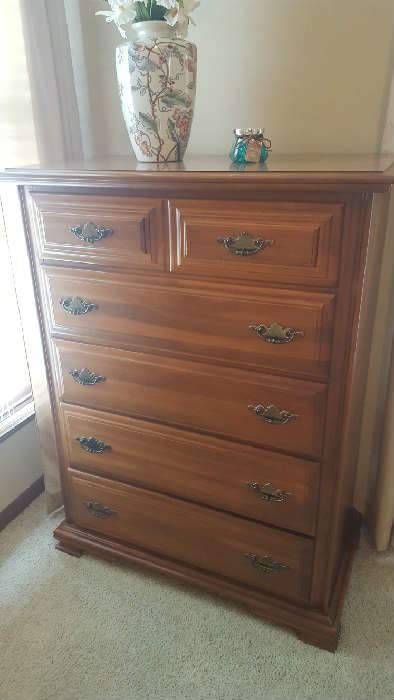 Dresser with brass pulls - $100