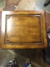 Pair of end tables.  All wood