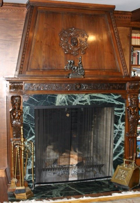 This amazing fireplace imported from Europe is only $695,000 (Of Course the beautiful home comes with it).