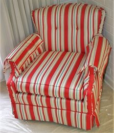 Striped Upholstered Chair