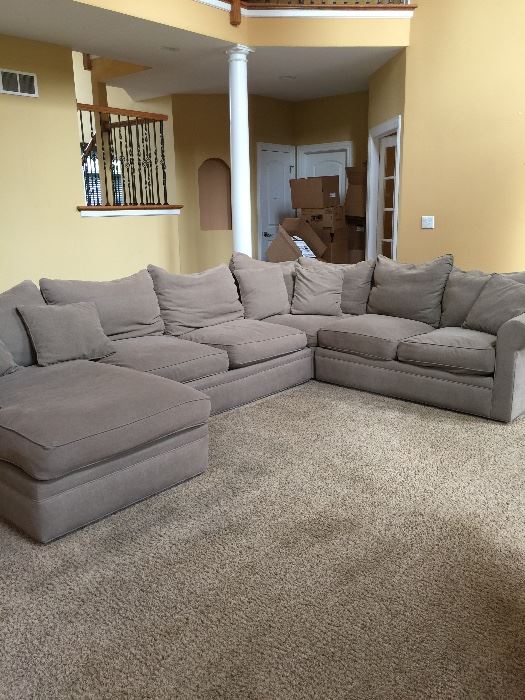 Clean grey sectional 