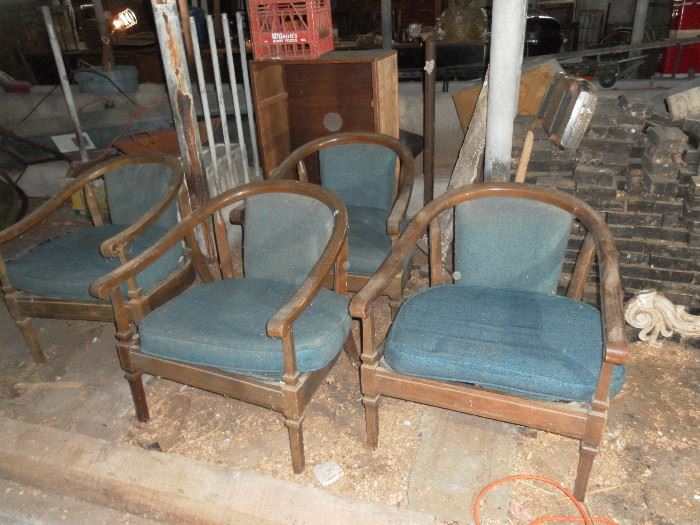 4 of a set of 8 Mid Century Modern chairs