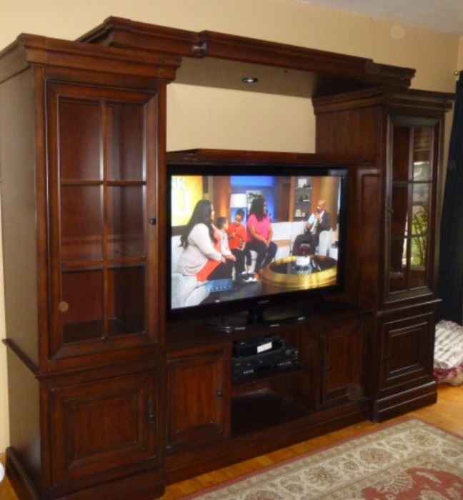 Beautiful 3 Piece Entertainment Center With Expandable TV Console
