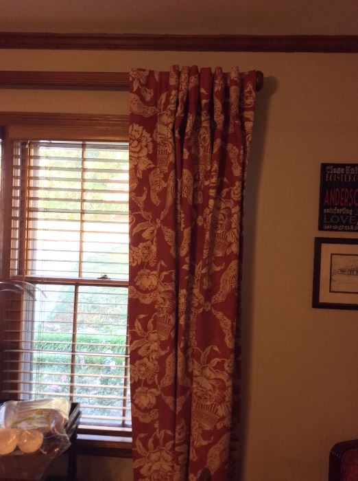 Beautiful curtains and rods