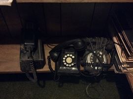 Vintage phones and electronic equipment
