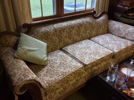 Victorian antique sofa - gorgeous brocade fabric that is in perfect condition!