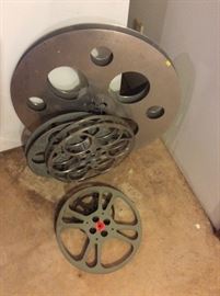 Very cool movie projector reels... all sizes. Looks great hanging on wall as display