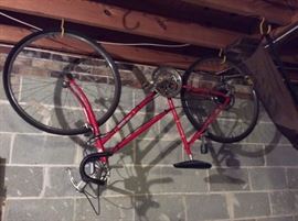 It's just hanging upside down?!?! Bicycle