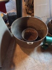 Two cast iron pots