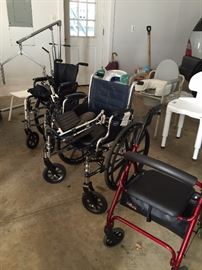 Several pieces of handicap equipment