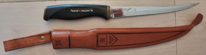 Vintage Normark filet knife and sheath