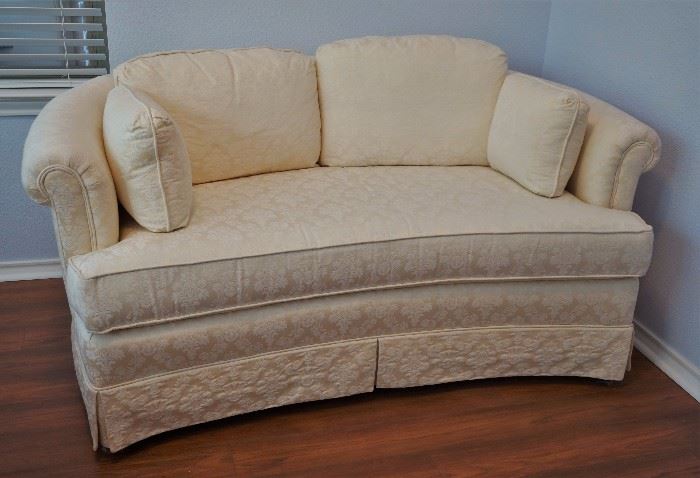 Matching cream colored love seat by Hickory Kay Lyn
