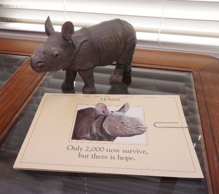 Lenox baby Rhinoceros statue
