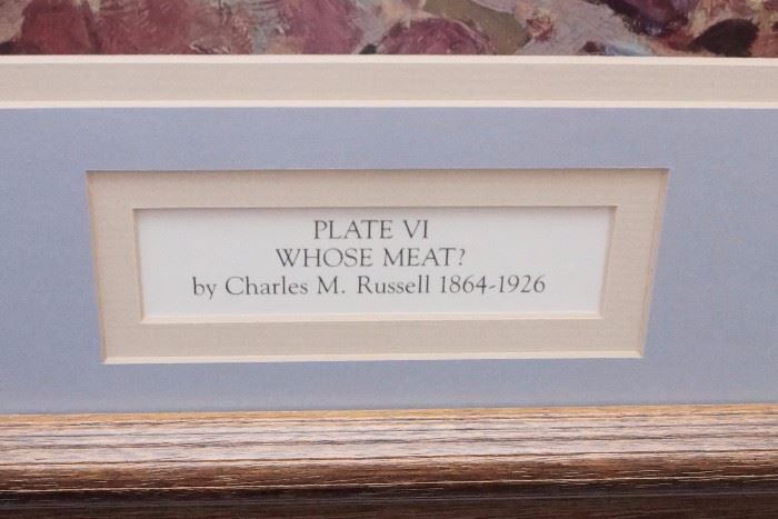 Custom framed print by Charles M. Russell titled Whose Meat