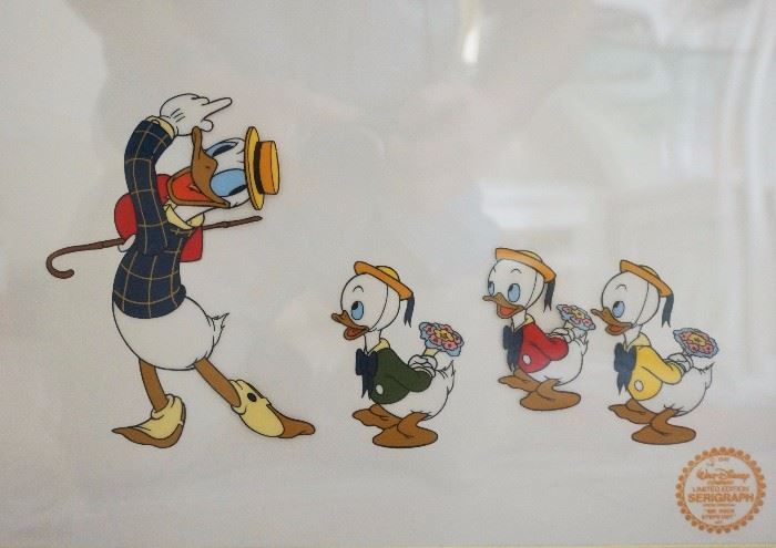 Limited edition Walt Disney serigraph from Mr. Duck Steps Out