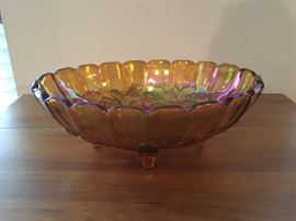 Carnival Glass Fruit Bowl