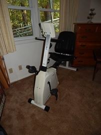 Vision Fitness recumbent bike.  Old, but still in good working condition.