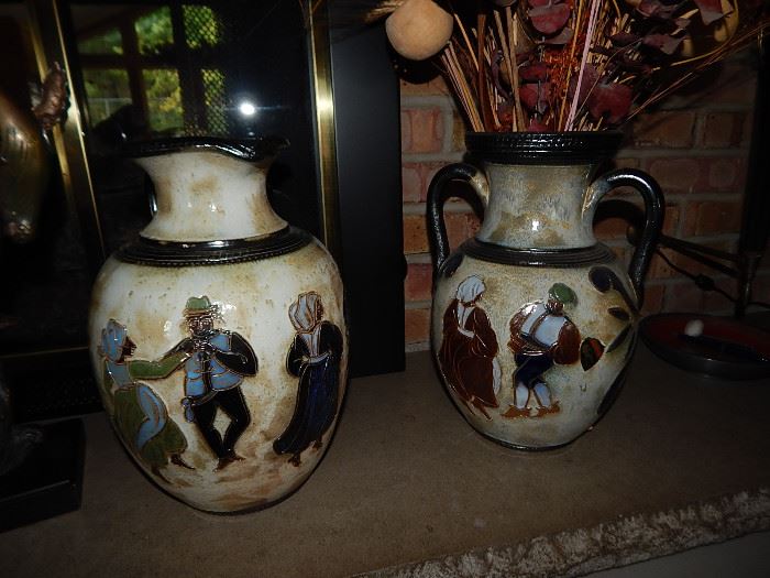 Lg German jug and pot