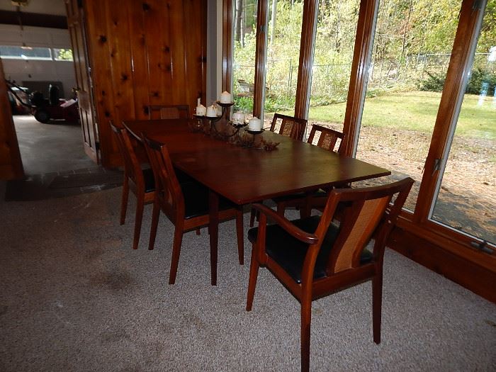 Teak table with 6 chairs