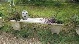 Outdoor Benches with Planter Sides