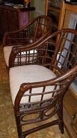 Pair Rattan Chairs