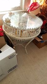 Kewl Rattan and Glass Top Side Table