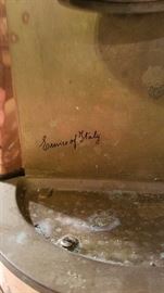 Signature on Enrico of Italy Copper Expresso Maker