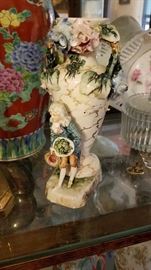 Capodimonte Vase with Man