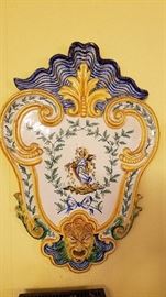 Ornate Italian Painted Wall Plaque