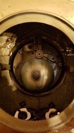 Inside Ornate Brass Clock