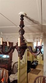 Heavily Carved Light Fixture