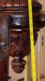 30" Wood Carved Light Fixture
