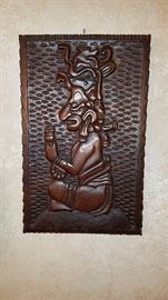 Carved Wood Plaque