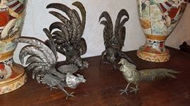 Silver Fighting Birds