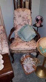 1 of 2 Upholstered Ethan Allen Chairs
