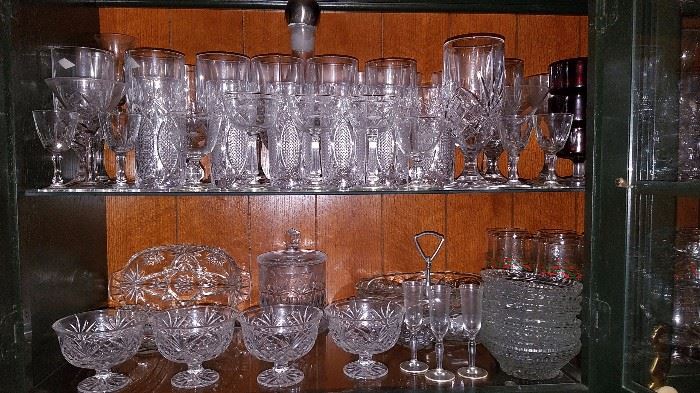 Assorted Glasses, Waterford... Alana Pattern, Water Carafe...