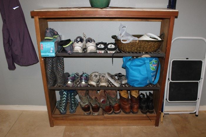 shoe organizer, step stool