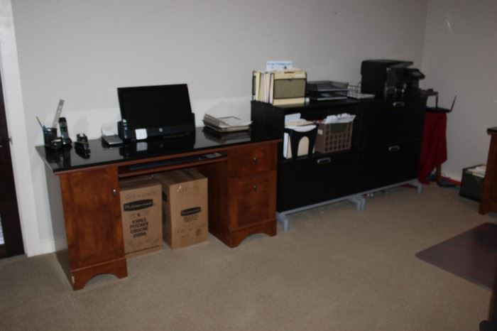home office desk, organizer, supplies