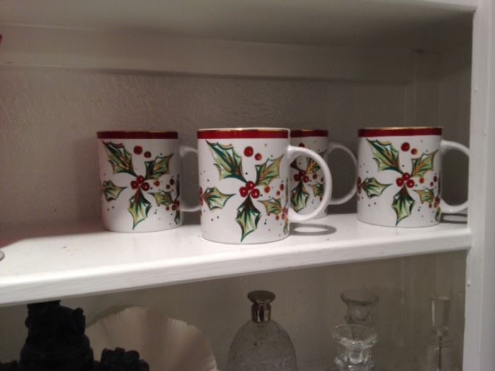 Christmas Mugs - Set of Four  9.00