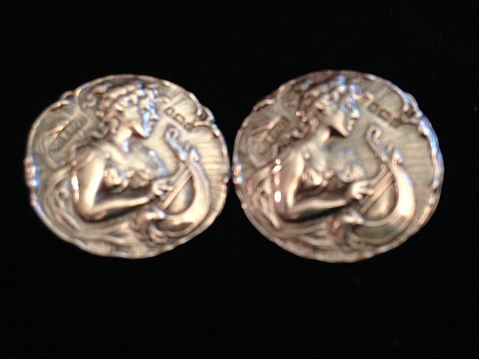 English Art Nouveau Buttons  60.00 pair