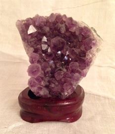 Natural Amethyst Crystal Formation - approx. 6"x5" plus stand  30.00