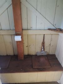 interior of outhouse