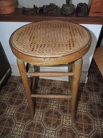 caned stool